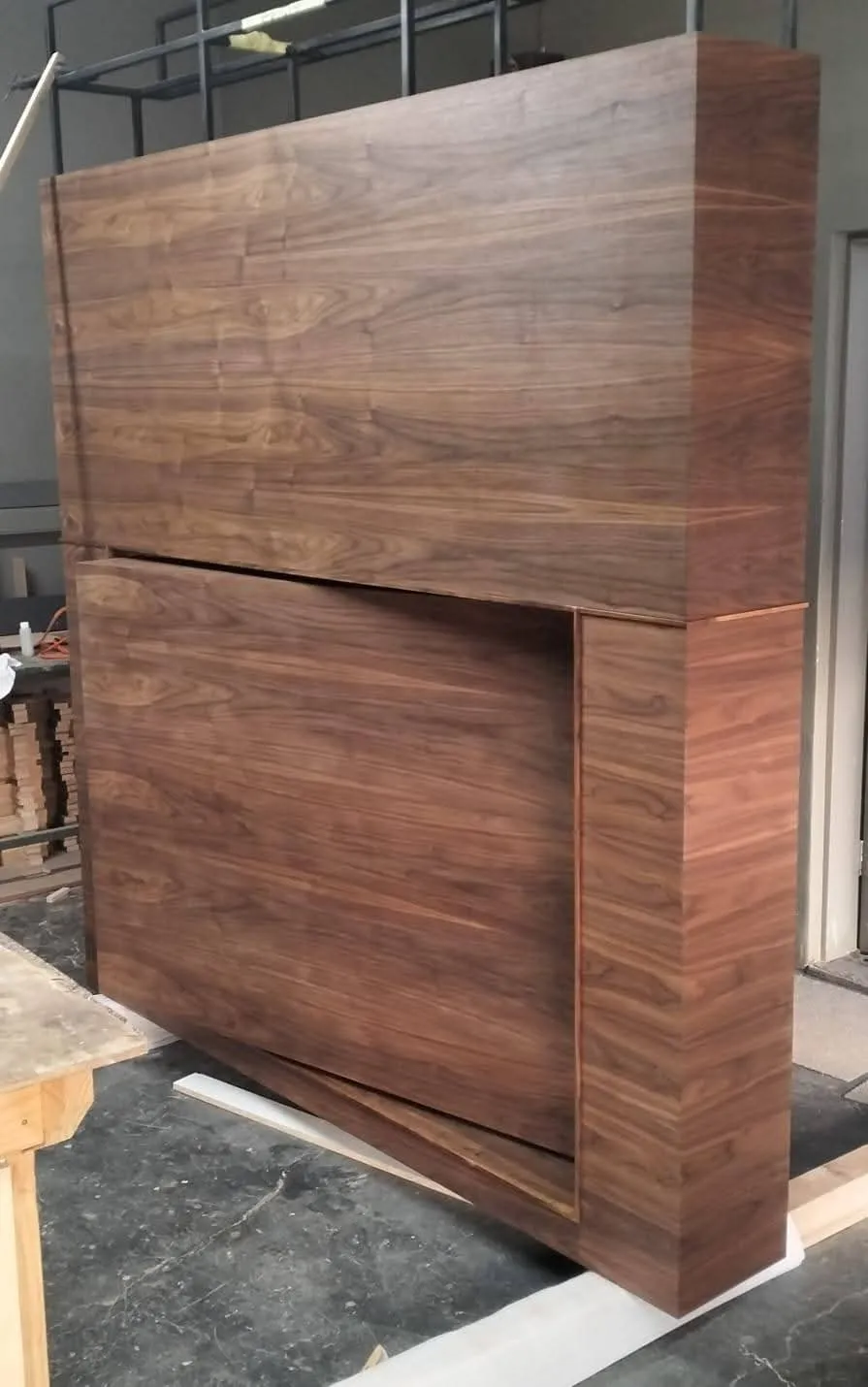 Swivel TV unit with custom cabinetry by DJ Woodworx
